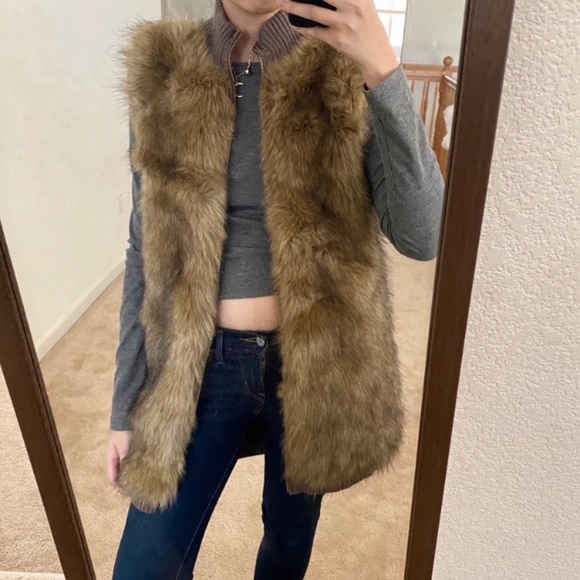 Calvin Klein Jackets & Blazers - Calvin Klein Fur Jacket Knit Back in S